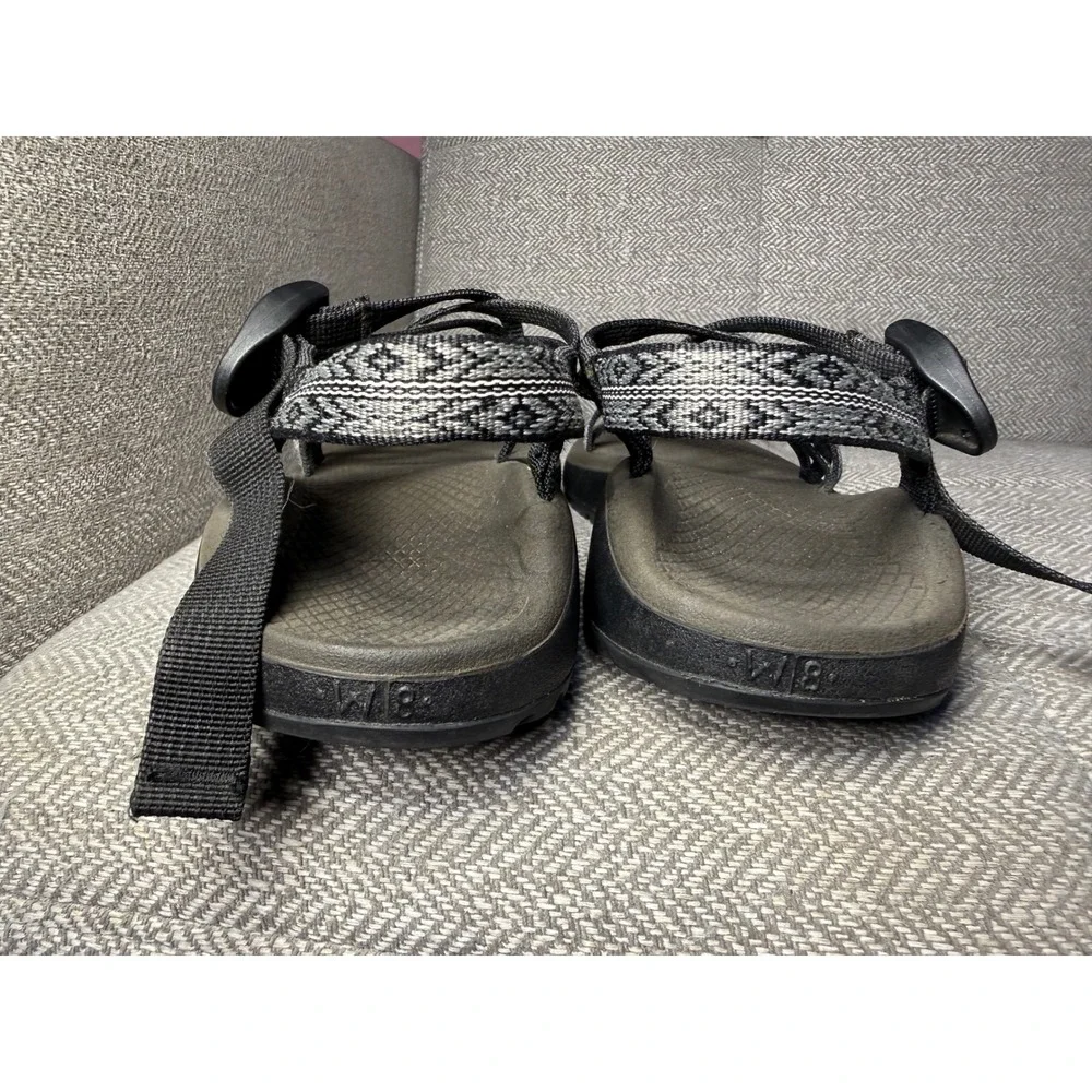 Chaco Z Cloud 2 Sandals Womens 8 Black Gray Strappy Toe Loop Hiking Water Shoes